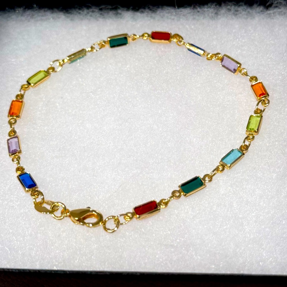 Divine Rainbow Gemstone Bracelet! 7”